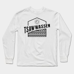 Reppin Tsawwassen (Black) Long Sleeve T-Shirt